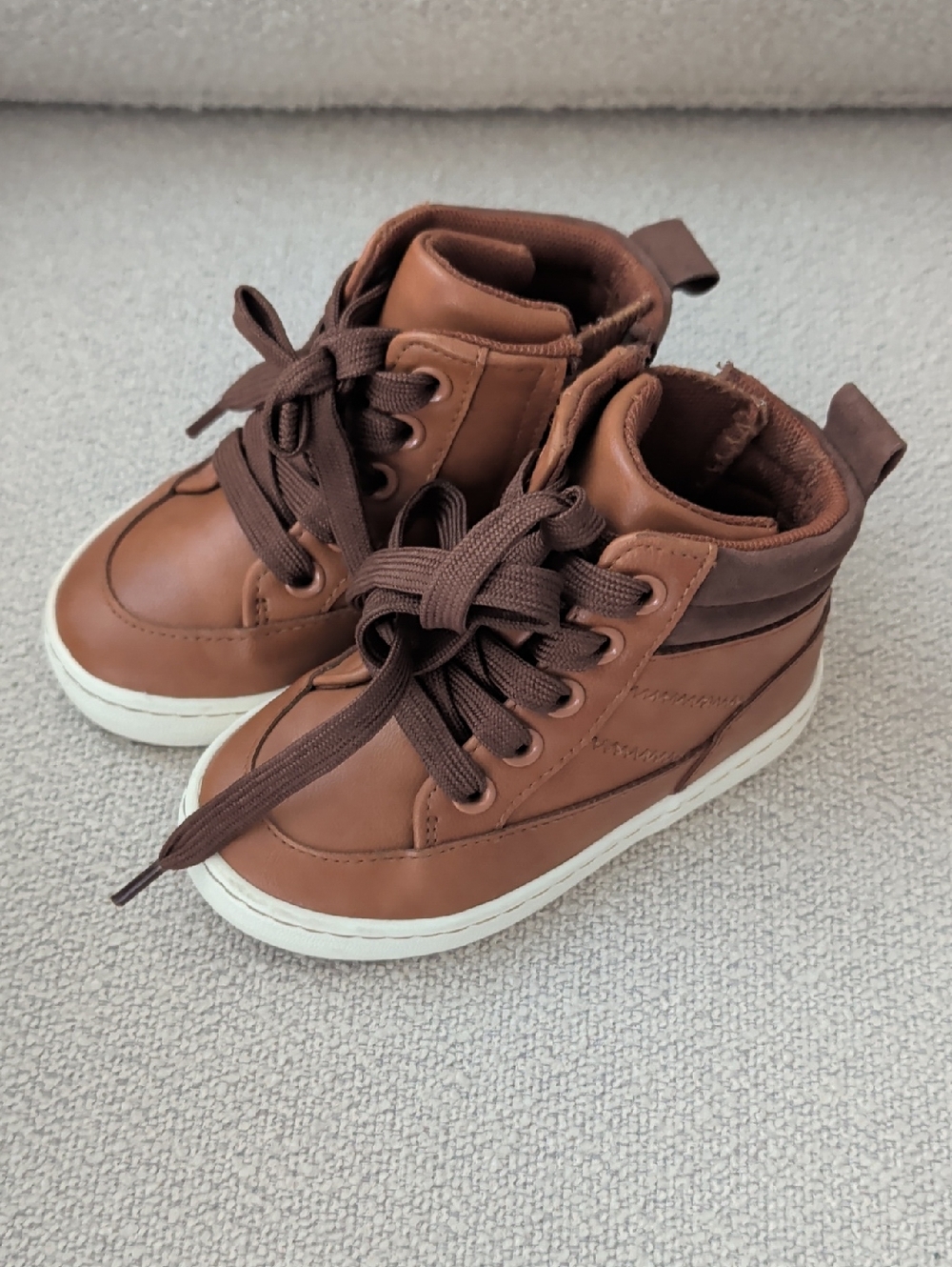 Kids Brown High-Top Boots